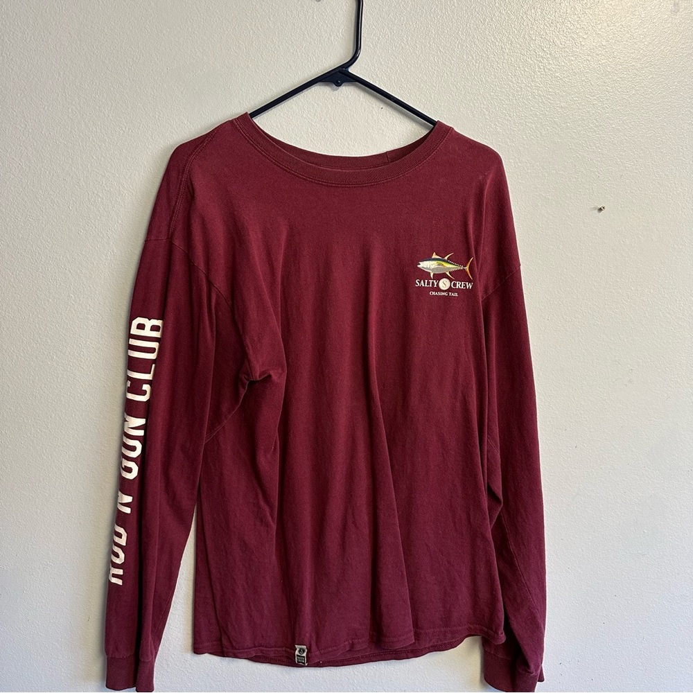 Salty Crew Red Maroon Long Sleeve